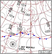6月25日9時の地上天気図