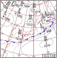 6月28日9時の地上天気図