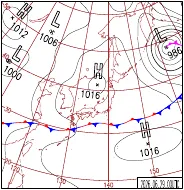 6月29日9時の地上天気図