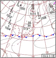 6月30日21時の地上天気図